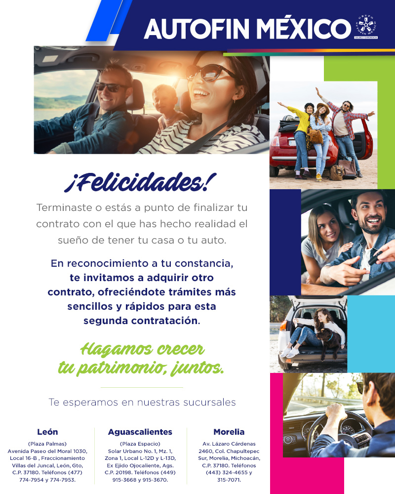 Nuevo contrato tu casa o tu auto.