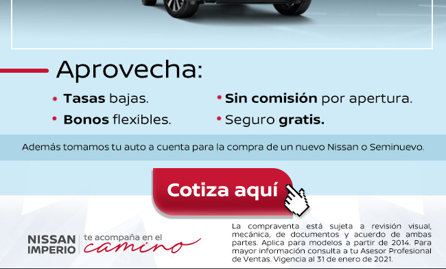 Cotiza en línea tu nuevo Nissan