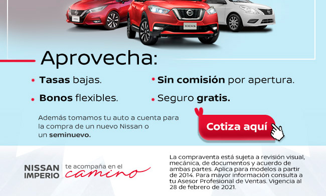 Cotiza en línea tu nuevo Nissan