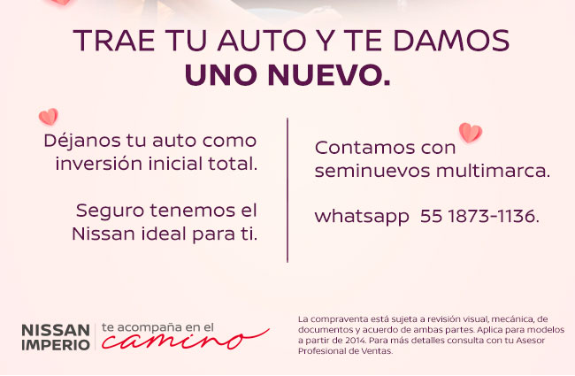 Trae tu auto y te damos uno nuevo.