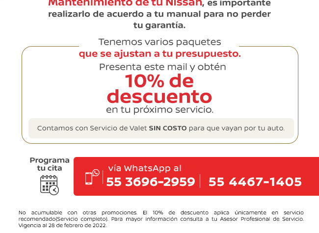 Vamos por tu Nissan hasta tu casa